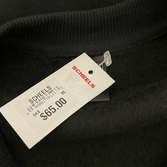 New COWS X CACTI Womens Black Crop Sweatshirt Rainbow Mountain Graphic Medium - Picture 8 of 9